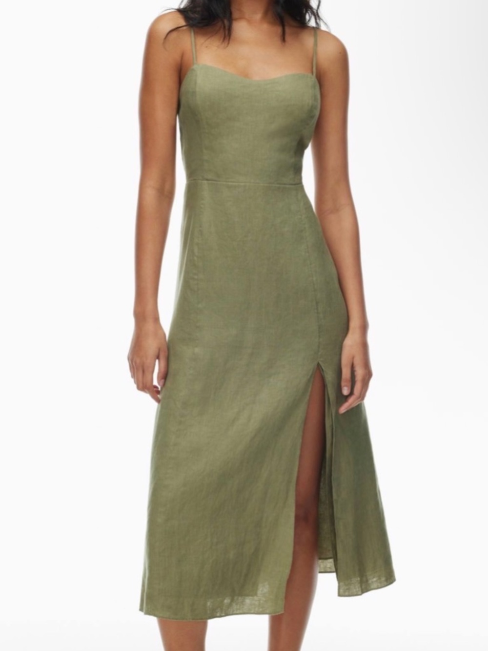 Aritzia Wilfred Barrafina Linen Maxi Dress